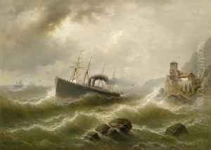 Lhootse Station An Der Nordsee by Albert Rieger