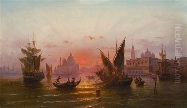 Coucher De Soleil Sur La Lagune De Venise - view 1
