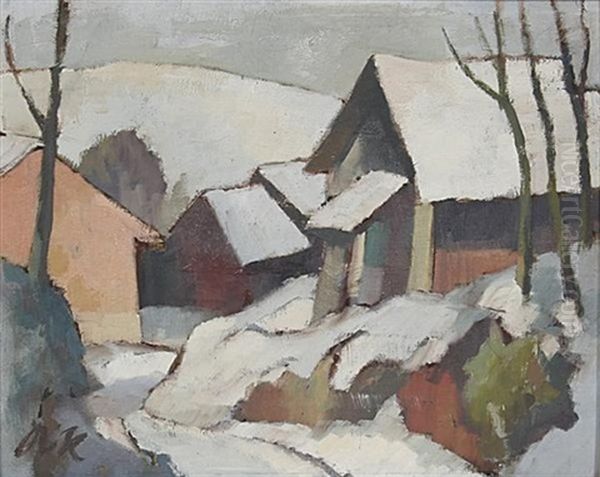 Hauser Im Schnee. Winterliche Schwarzwaldlandschaft - view 1