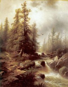 Partie Von Franzensfeste Im Ober Authal Tirol by Albert Rieger