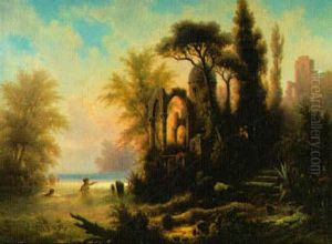 Bathers At Sunset