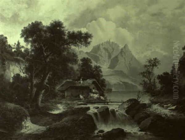 Bauernhaus Am See, Im Vordergrund Wasserfall - view 1