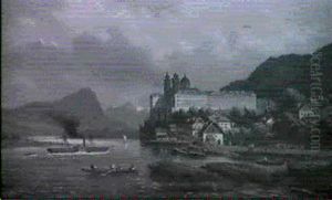 Impression Einer Donaulandschaft Mit Kloster Melk Impression Einer Donaulandschaft Mit Kloster Melk