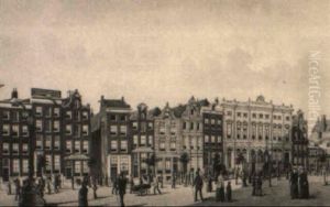 Nieuwezijds Voorburgwal Ziende Op Het Postkantoor Te Amsterdam