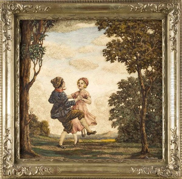 Tanzende Kinder Auf Einer Waldlichtung - view 1