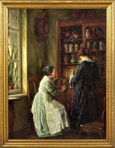 Interieur Mit Zwei Frauen Vor Geschirrschrank (erinnerungen) Interieur Mit Zwei Frauen Vor Geschirrschrank (erinnerungen)