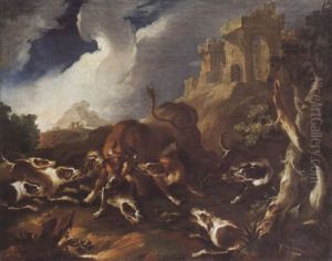 Hundemeute Stellt Auerochs