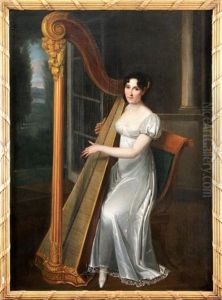 Portrait De Josephine Fridrix (ulyana Miklailova Alexandrova) A La Harpe