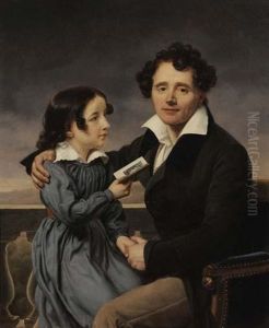 Portrait De Femme Au Carnet De Bal (+ Portrait D'un Pere Et Sa Fille; 2 Works)