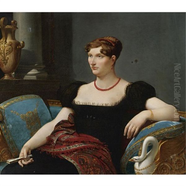 Portrait Of A Seated Lady In A Black Dress - view 1