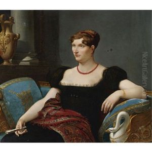 Portrait Of A Seated Lady In A Black Dress