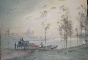 "le Passeur" Et "la Riviere" by Henri Boreau