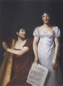 Portrait Of A Singer And A Harpist
