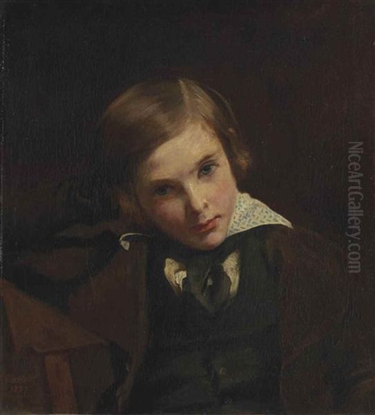Portrait De Jeune Garcon En Buste - view 1