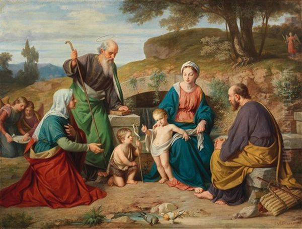 The Holy Family With John And Angels - view 1
