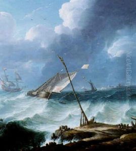 Marine Par Temps D'orage by Hendrik Rietschoof