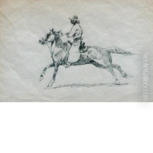 Cowboy On Horseback by John Edward Borein