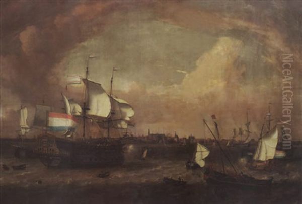 The Dutch Ship Of The Line 'westvriesland' And Other Shipping In The Roads Of Hoorn - view 1