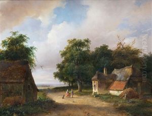 A Farm Alongside A Country Lane