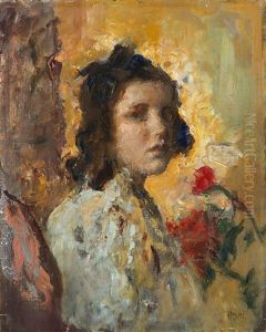 Ritratto Di Ragazza Con Fiori