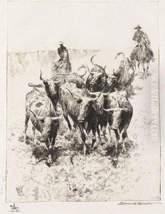 Longhorns by John Edward Borein