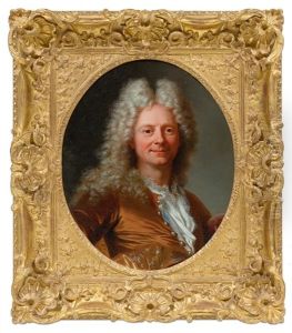 Portrait Of A Nobleman With Wig by Hyacinthe Rigaud
