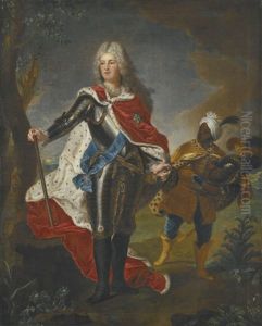 Portrait Of Frederick Augustus Ii, Elector Of Saxony (1696-1763) by Hyacinthe Rigaud
