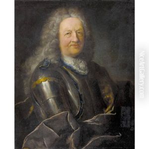 Brustportrat Eines Adligen In Rustung by Hyacinthe Rigaud