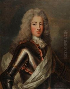 Portrait De (jean-baptiste Louis Frederic De La Rochefoucauld?) by Hyacinthe Rigaud