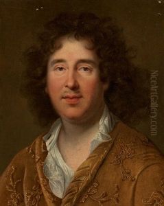 Portrait Of Man In A Gold Embroidered Coat by Hyacinthe Rigaud