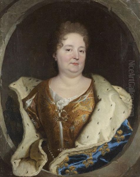 Portrait De La Palatine, Dans Un Oculus - view 1
