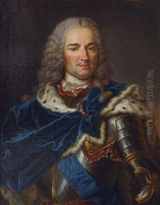 Portrait Of A French Nobleman by Hyacinthe Rigaud