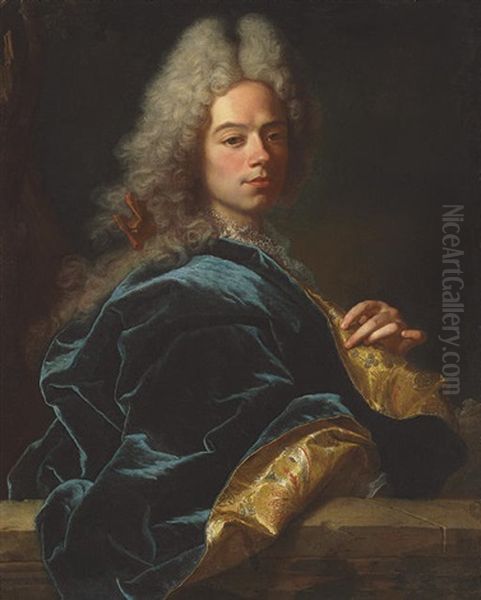 Portrait Of Jean-louis De Roll-montpellier In A Blue And Gold Robe - view 1