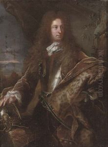 Portrait Of A Gentleman (john Churchill, 1st Duke Of Marlborough?) In Armour by Hyacinthe Rigaud