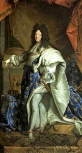 Portrait De Louis Xiv En Tenue De Sacre by Hyacinthe Rigaud
