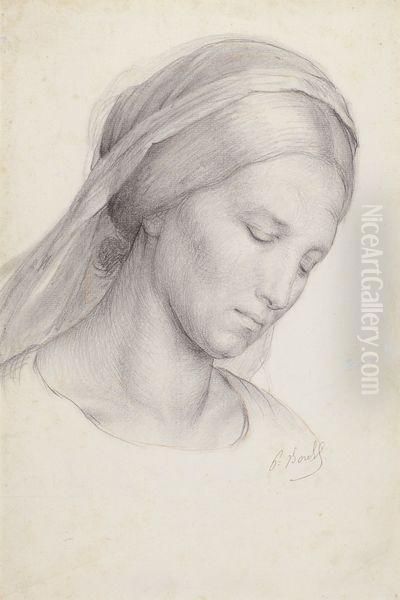 Portrait Presume De Son Epouse Marie Pauline Adele Mouton (1832-1858) - view 1