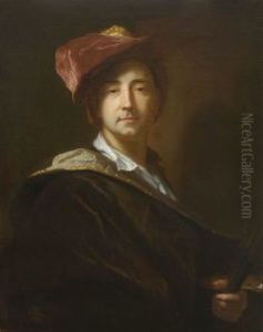 Bildnis Des Malers Hyacinthe Rigaud by Hyacinthe Rigaud
