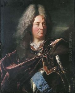 Portrait Of Louis Antoine De Pardaillan De Gondrin, Duc D'antin, Half-length, In Armour by Hyacinthe Rigaud