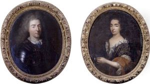 Portrait D'homme A La Cuirasse (+ Portrait De Femme Au Bouquet De Fleurs; Pair) by Hyacinthe Rigaud