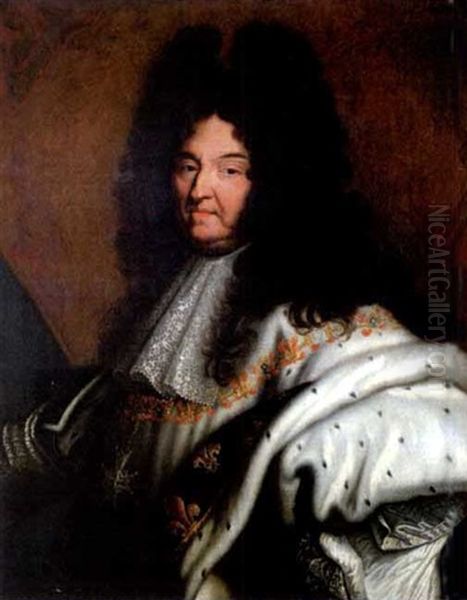Portrait De Louis Xiv En Costume De Majeste Avec Le Grand Collier De L'ordre Du Saint-esprit - view 1