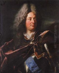 Portrait Of Louis Antoine De Pardaillan De Gondrin, Duc D'antin, In Armor by Hyacinthe Rigaud