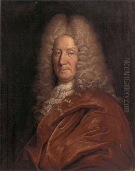 Portrait Of Jean Francois Whoppe (?) In A Red Robe And A White Lace Jabot - view 1