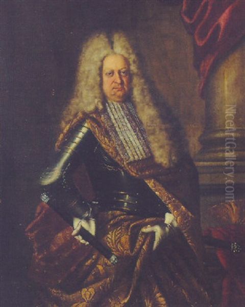 Portrait Of An Army Commander Wearing Armor With Two Batons - view 1