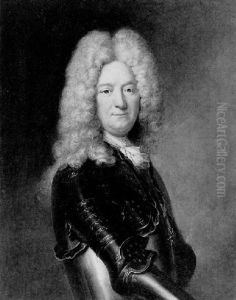 Portrait De Charles-armand De Gontaut, Duc De Biron, Marechal De France by Hyacinthe Rigaud