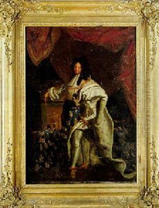 Den Franske Solkonge Ludvig Xiv I Kroningsdragt