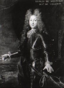 Portrait Du Duc De Villeroy by Hyacinthe Rigaud