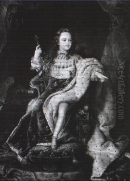 Portrait Of The Very Young King Louis Xv 'en Sacre' - view 1