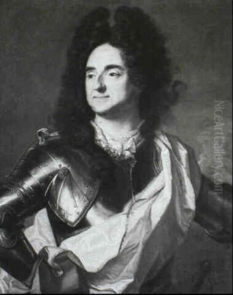 A Portrait Of A Gentleman, Long Bust Length, Dressed In Armour And A White Silk Sash - view 1