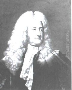 A Portrait Of Germain Louis De Chaumflin by Hyacinthe Rigaud