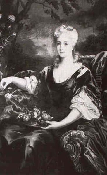 Portrait Of A Lady With Roses - view 1